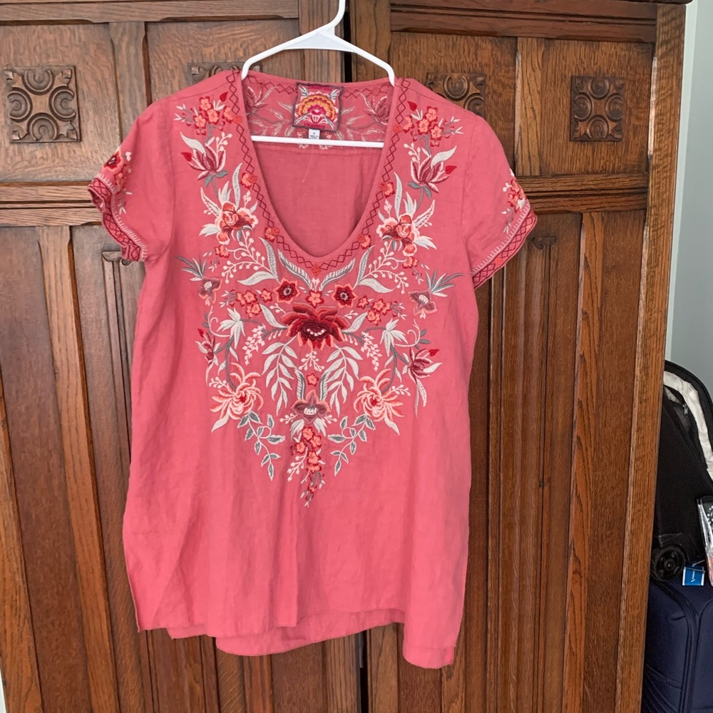 Johnny was linen tunic top